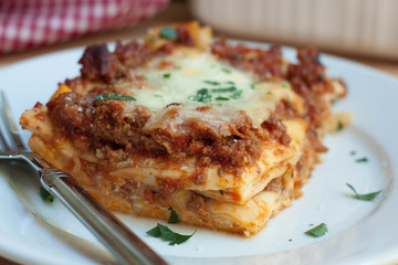 Beef Lasagna on Plate