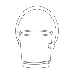 Empty ice bucket icon vector illustration graphic design
