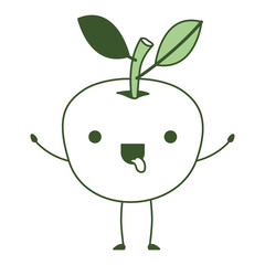 orange fresh and citrus fruit kawaii character vector illustration design