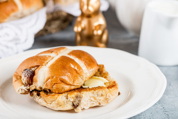 Easter Breakfast with Hot Cross Buns