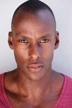 head portrait of handsome black man