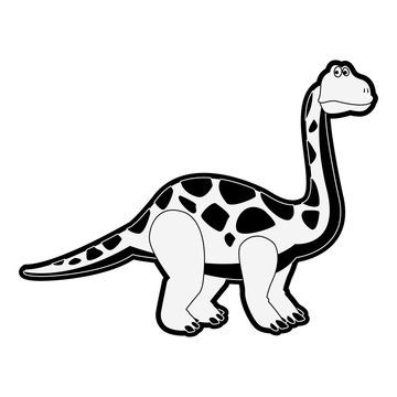 Big dinosaur cartoon icon vector illustration graphic design