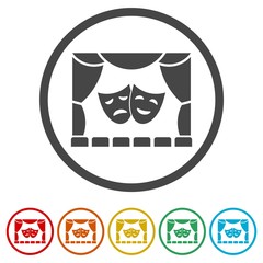 Theater icon, 6 Colors Included