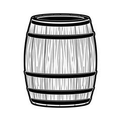Wooden barrel isolated icon vector illustration graphic design