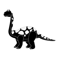 Big dinosaur cartoon icon vector illustration graphic design