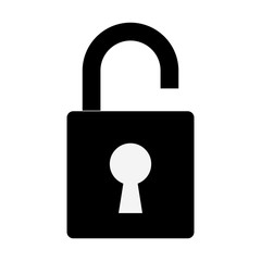 Padlock unlock symbol icon vector illustration graphic design