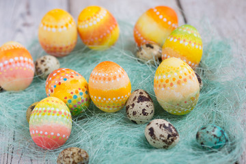 Easter background, Easter eggs.