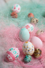 Easter background, Easter eggs.