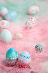 Easter background, Easter eggs.