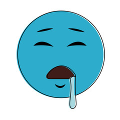 Emoji sleeping cartoon vector illustration graphic design