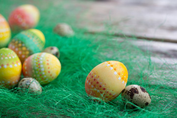 Easter background, Easter eggs.