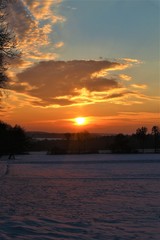Winter - See - Sonne - Wolken - Wald