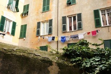 laundry on the wall