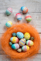 Easter background, Easter eggs.