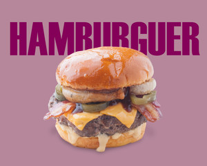 hamburger applied to notice design or promotional sign