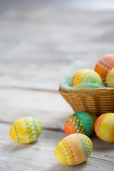 Easter background, Easter eggs.