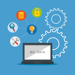 big data set icons vector illustration design