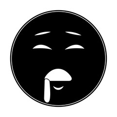 Emoji sleeping cartoon vector illustration graphic design