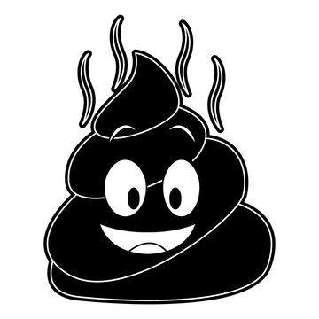 Emoji poop cartoon vector illustration graphic design