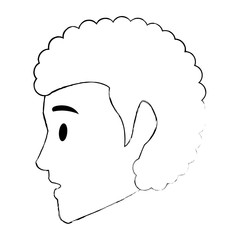 Man head cartoon vector illustration graphic design