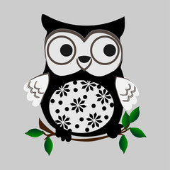 Owl - vector illustration. Icon design