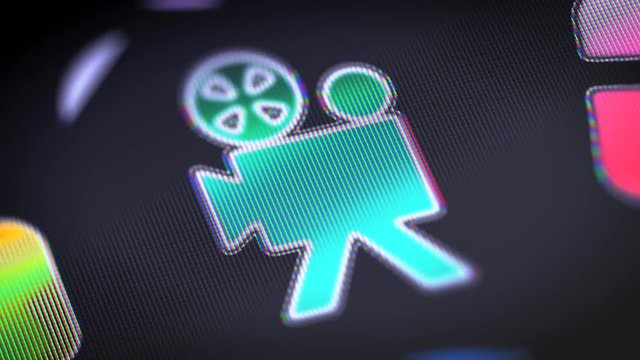 The camera icon on the Screen. 4K Resolution. Encoder Prores 4444. Great Quality. Looping.