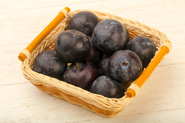 Ripe fresh plums