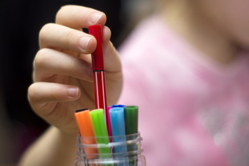 the child chooses a marker