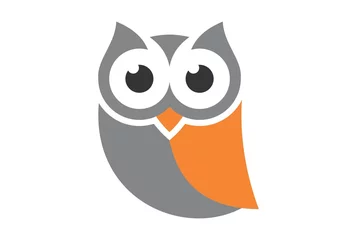 Peel and stick wall murals Owl Cartoons cute owl logo vector dsign