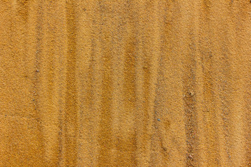 loose sand. Beach, wet, sand close-up. Divorces in the sand.