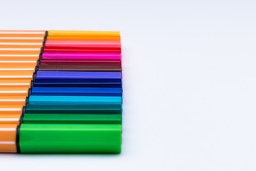 Fototapeta premium Colored pens lined up