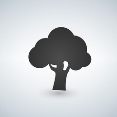 Tree icon. Vector illustration isolated on white background.