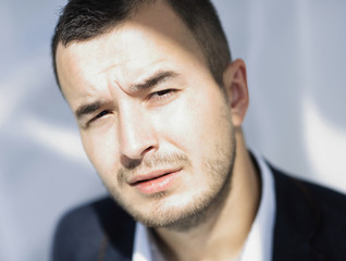 Obraz premium closeup.portrait współczesnego człowieka biznesu.