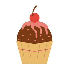 Cupcake sweet dessert icon vector illustration graphic design