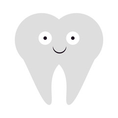 Tooth dental symbol cartoon smiling vector illustration graphic design