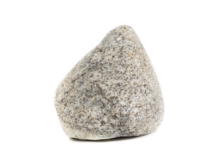 Fototapeta na wymiar Single natural stone on white background, close-up
