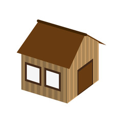 wooden house or home icon image vector illustration design 