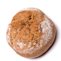 bread roll, bread on a white background, isolated