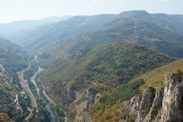 Amazing Panoramic view of Iskar Gorge, Balkan Mountains, Bulgaria
