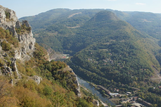 Amazing Panoramic view of Iskar Gorge, Balkan Mountains, Bulgaria
