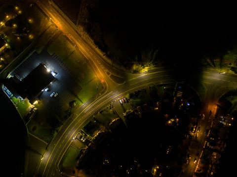 English Car Junction From Above  Uk