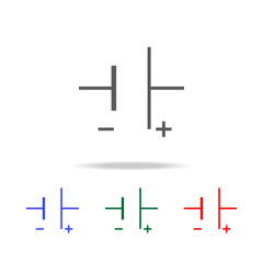 Electronic circuit symbol icon. Elements in multi colored icons for mobile concept and web apps. Icons for website design and development, app development