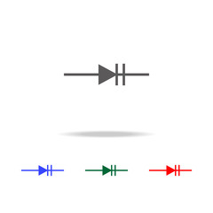 Electronic circuit symbol icon. Elements in multi colored icons for mobile concept and web apps. Icons for website design and development, app development