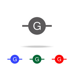 Electronic circuit symbol icon. Elements in multi colored icons for mobile concept and web apps. Icons for website design and development, app development