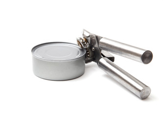 A Silver Tin Containing Food - Tuna, Salmon, or Animal Food