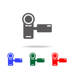 Digital video camera icon. Elements in multi colored icons for mobile concept and web apps. Icons for website design and development, app development