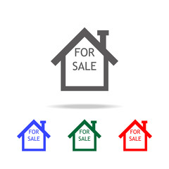 home for sale icon. Elements in multi colored icons for mobile concept and web apps. Icons for website design and development, app development
