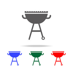 Grill icon. Elements in multi colored icons for mobile concept and web apps. Icons for website design and development, app development