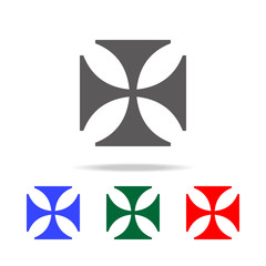 cross of the Knights Templar icon. Elements in multi colored icons for mobile concept and web apps. Icons for website design and development, app development