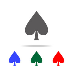 Spades icon. Elements in multi colored icons for mobile concept and web apps. Icons for website design and development, app development